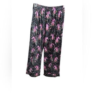 RICH FASION WOMEN VELVET UNICORN LOUNGE PANTS
